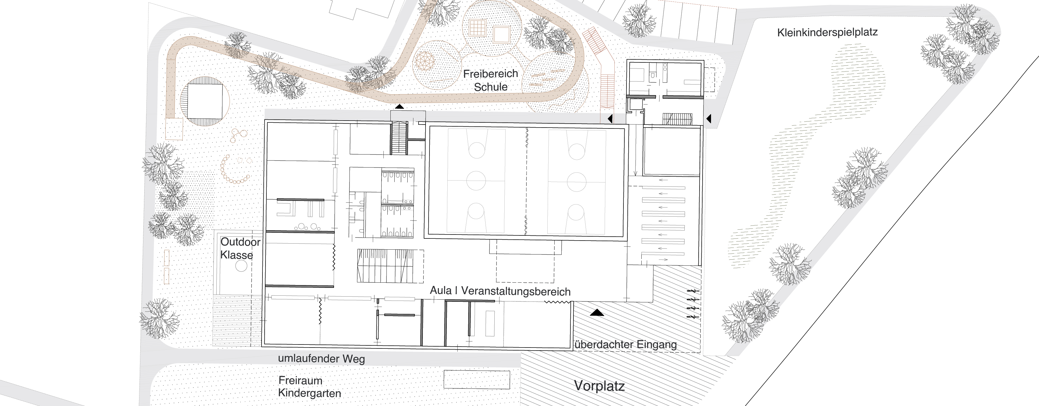 Volksschule Fürstenbrunn Grundriss Erdgeschoß