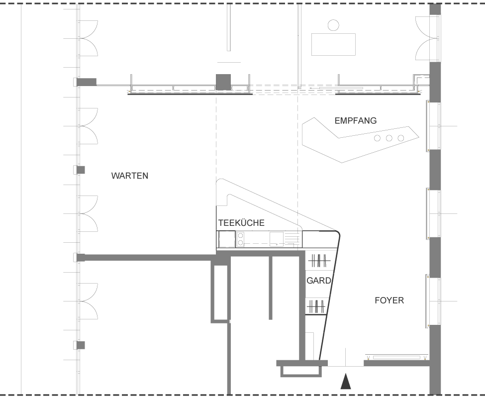 Grundriss Empfangsbereich