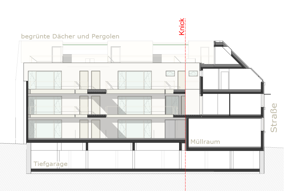 Schnitt durch den Innenhof